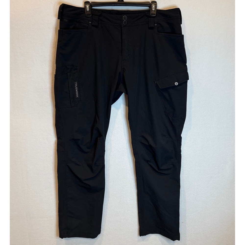 Truewerk T2 Werkpant Mens 38x32 Black Technical Work Cargo Pants T2-WP-BK-38-32